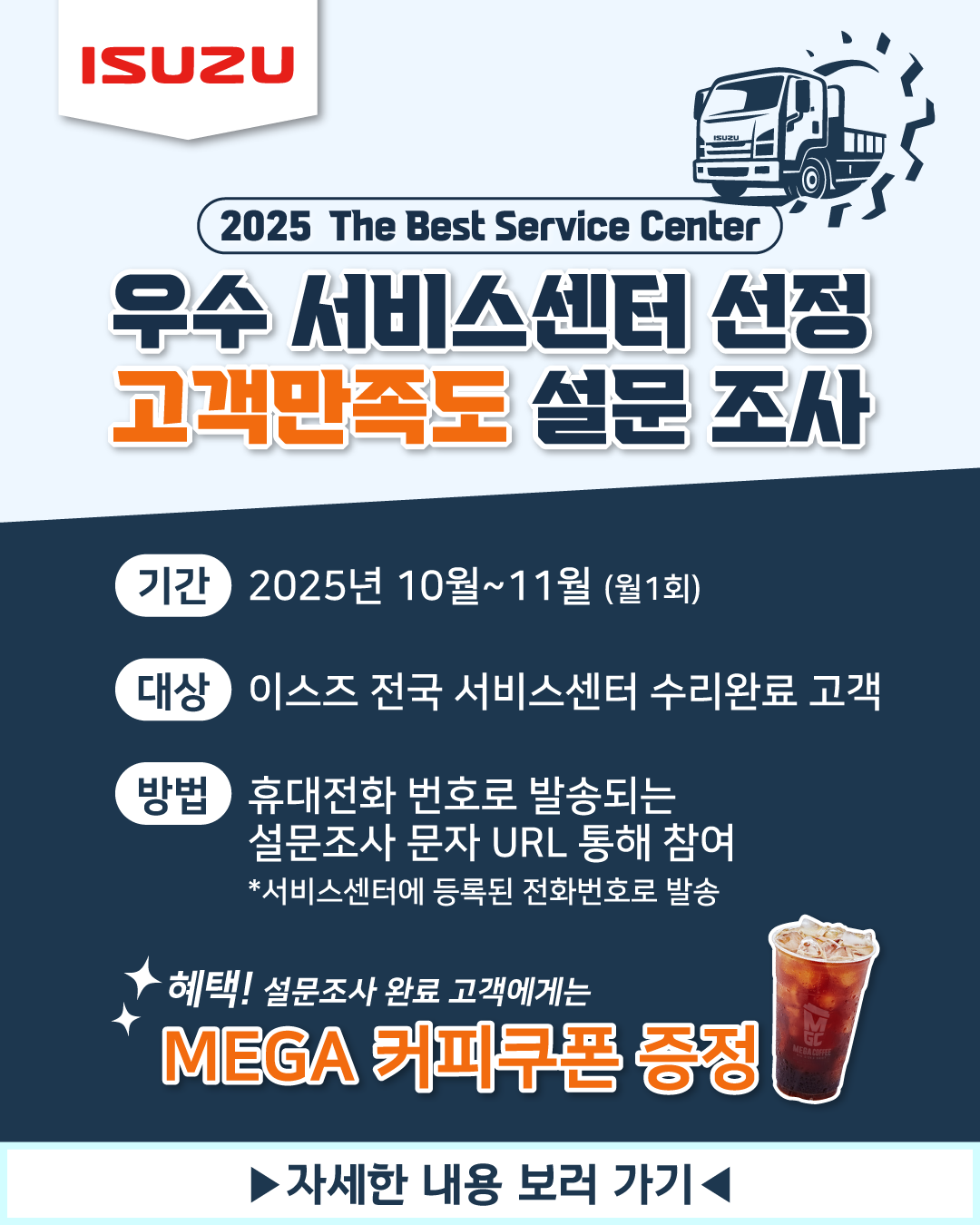 2025년 우수 서비스센터 선정 설문조사 실시